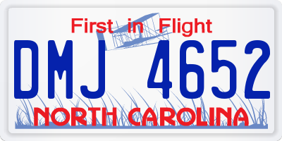 NC license plate DMJ4652