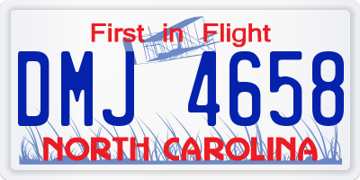 NC license plate DMJ4658