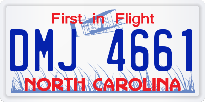 NC license plate DMJ4661