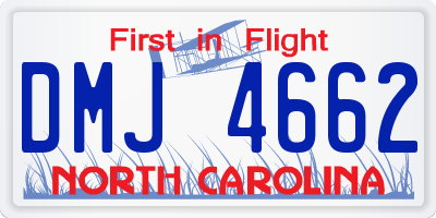 NC license plate DMJ4662