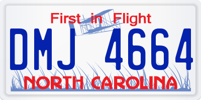NC license plate DMJ4664