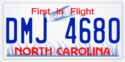 NC license plate DMJ4680
