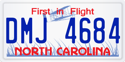 NC license plate DMJ4684