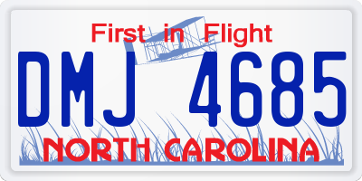 NC license plate DMJ4685