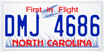 NC license plate DMJ4686