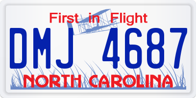 NC license plate DMJ4687