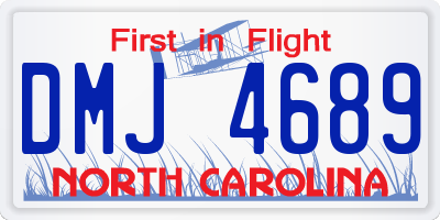 NC license plate DMJ4689