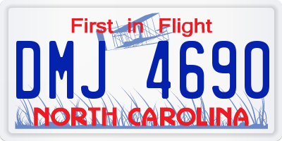 NC license plate DMJ4690