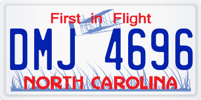 NC license plate DMJ4696