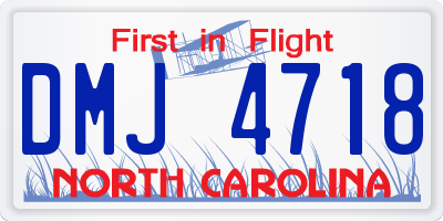 NC license plate DMJ4718