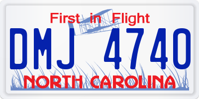 NC license plate DMJ4740