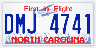 NC license plate DMJ4741