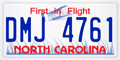 NC license plate DMJ4761