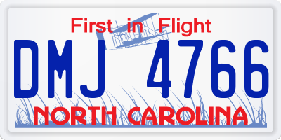 NC license plate DMJ4766