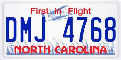 NC license plate DMJ4768