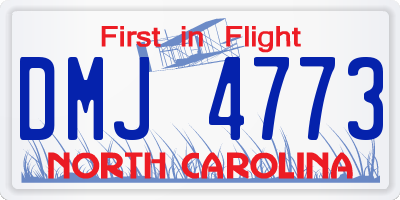NC license plate DMJ4773