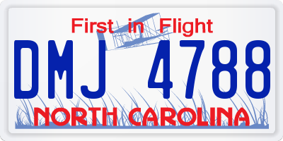 NC license plate DMJ4788
