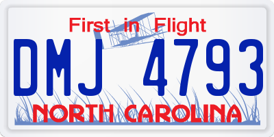 NC license plate DMJ4793