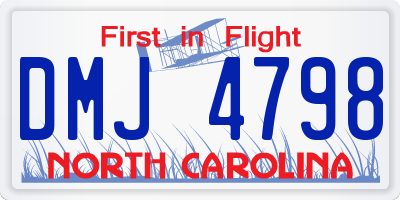 NC license plate DMJ4798