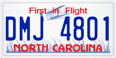 NC license plate DMJ4801