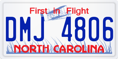 NC license plate DMJ4806