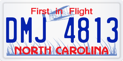 NC license plate DMJ4813