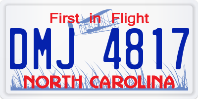 NC license plate DMJ4817