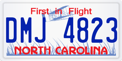 NC license plate DMJ4823