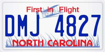 NC license plate DMJ4827