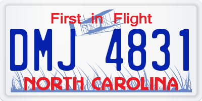 NC license plate DMJ4831
