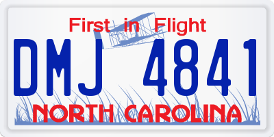 NC license plate DMJ4841