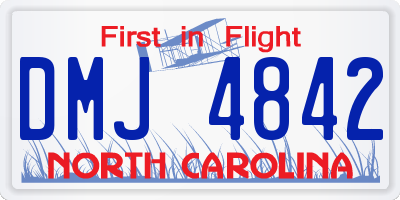NC license plate DMJ4842
