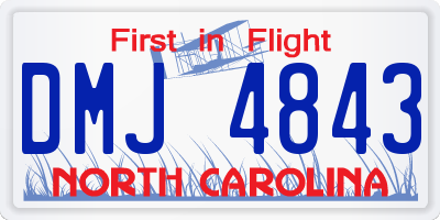 NC license plate DMJ4843