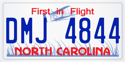 NC license plate DMJ4844