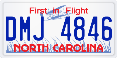 NC license plate DMJ4846