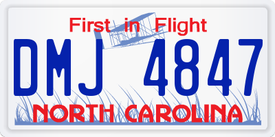 NC license plate DMJ4847
