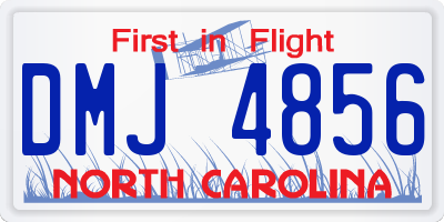 NC license plate DMJ4856