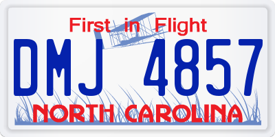NC license plate DMJ4857