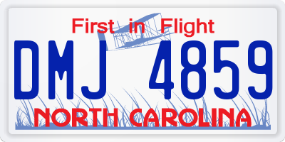 NC license plate DMJ4859