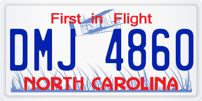 NC license plate DMJ4860