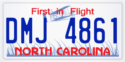 NC license plate DMJ4861