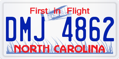 NC license plate DMJ4862