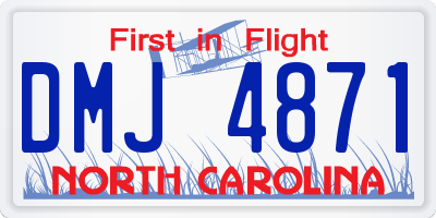 NC license plate DMJ4871