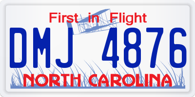 NC license plate DMJ4876