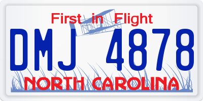 NC license plate DMJ4878