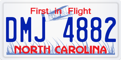 NC license plate DMJ4882