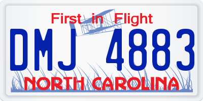 NC license plate DMJ4883