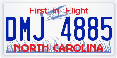 NC license plate DMJ4885