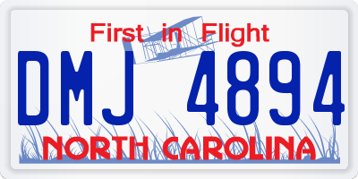 NC license plate DMJ4894