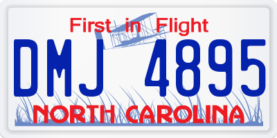 NC license plate DMJ4895